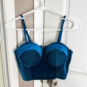 Dark Blue Cropped Top